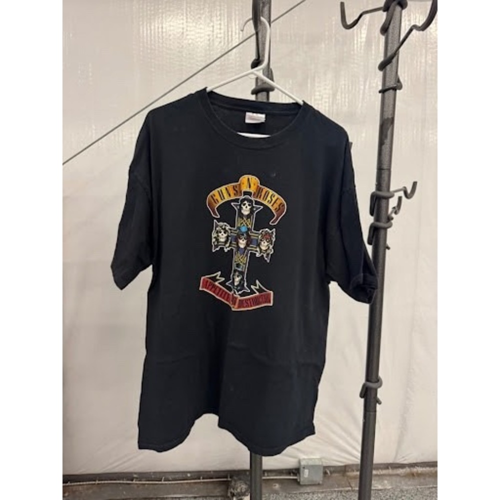 Guns N' Roses Appetite for Destruction T-Shirt Black Mens 2XL Hanes Heavyweight
